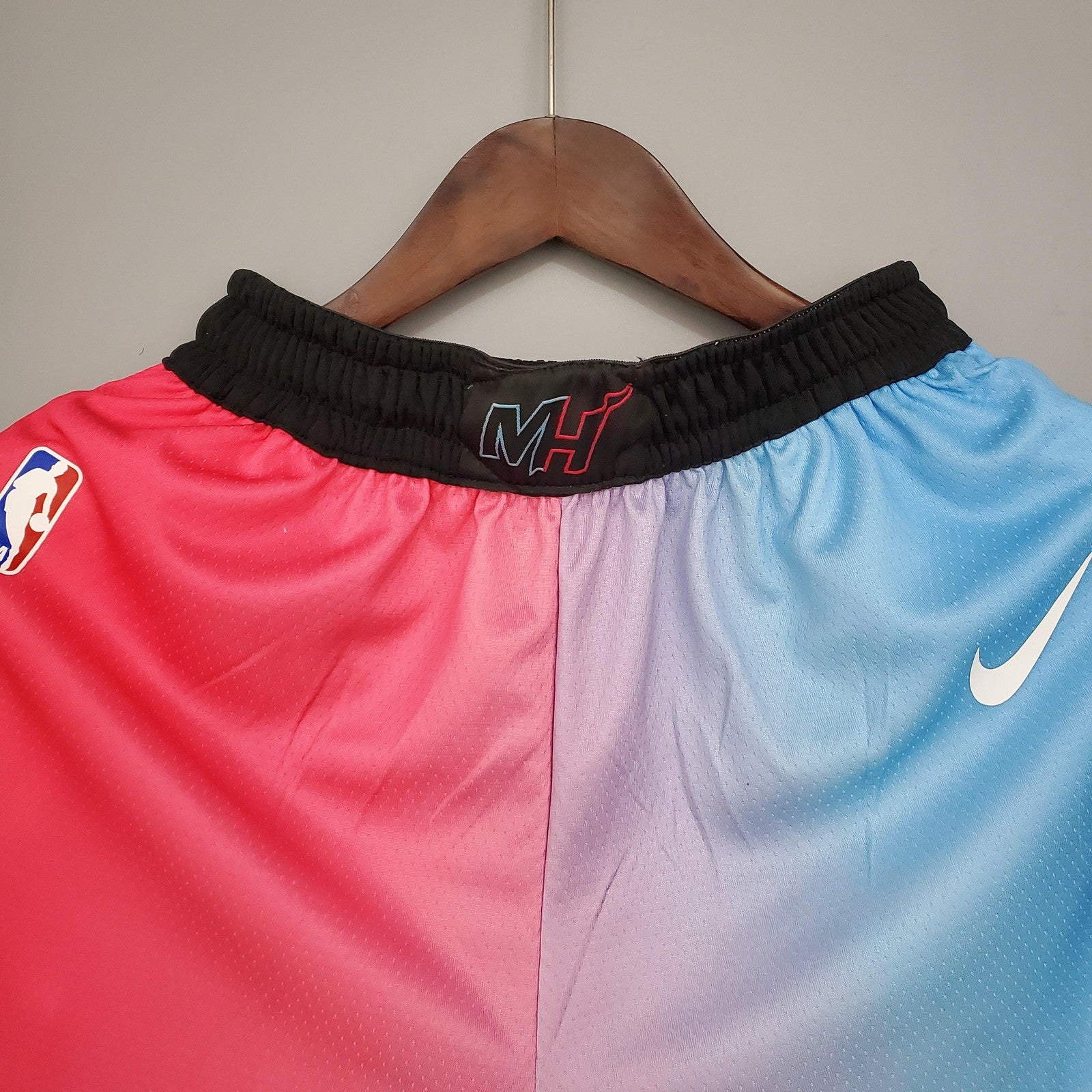 New Miami Heat Shorts City Edition Pink Blue Gradient Color