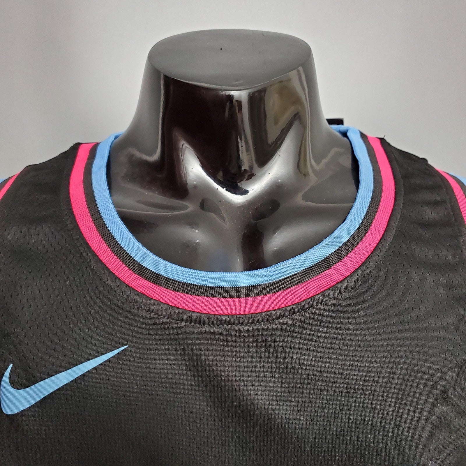 Wade #3 Miami Heat V Neck Black Nba Jersey Nike Connect Recognition