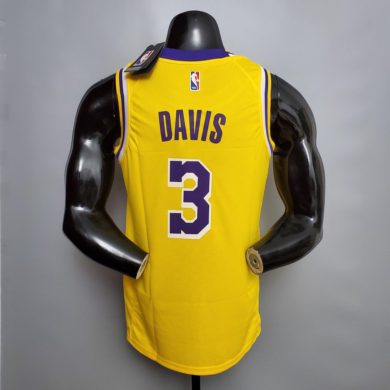 Davis #3 Lakers Round Neck Yellow Nba Jersey Nike Connect Recognition