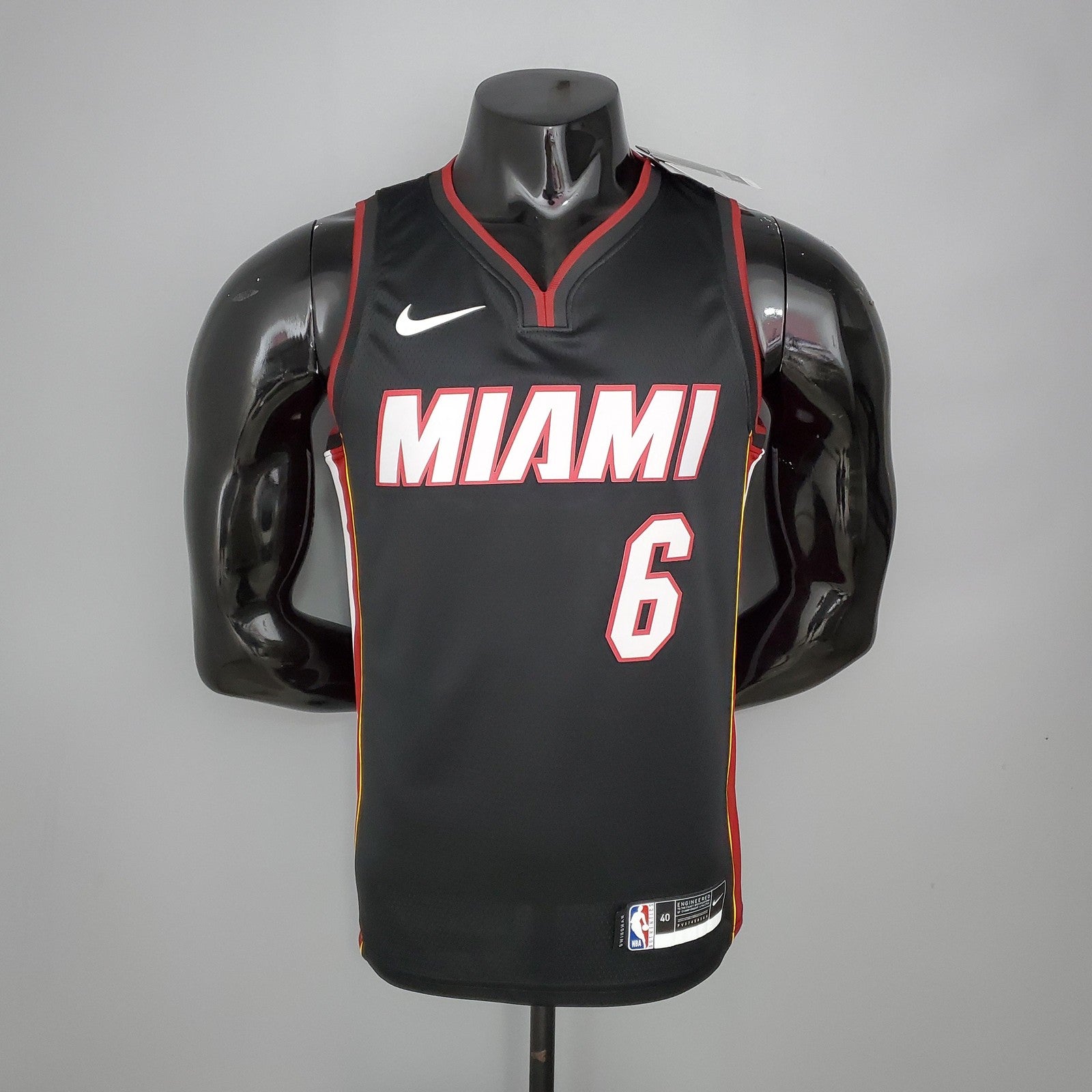 Miami Heat James#6 Black Nba Jersey