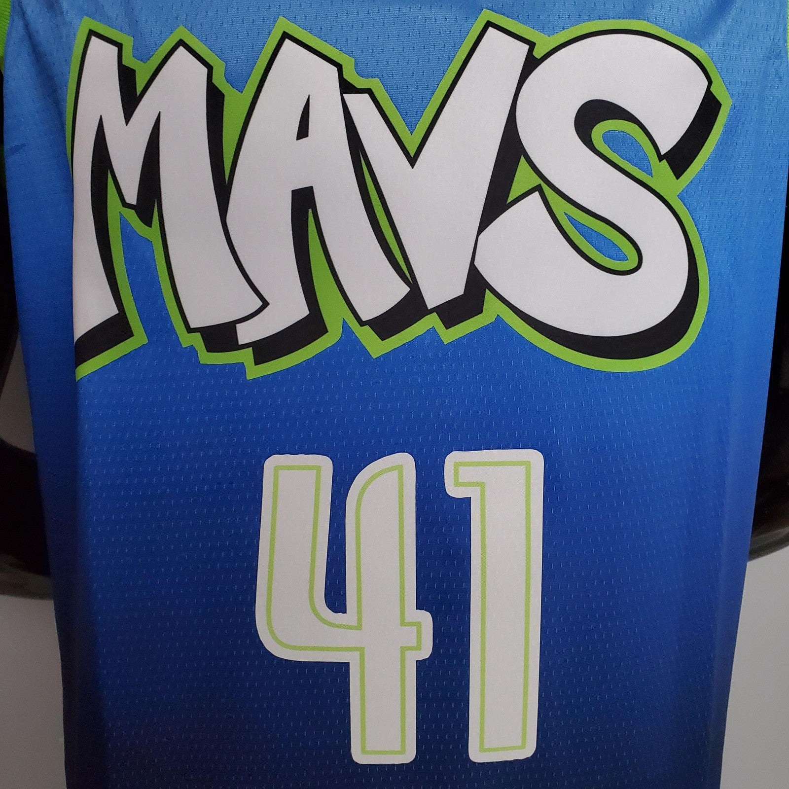 Nowitzki #41 Dallas Mavericks Blue Idol Nba Jersey Nike Connect Recognition
