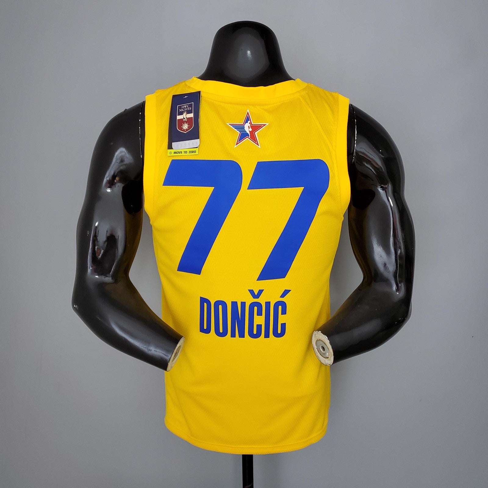 2021 Doncic#77 All Star Yellow Nba Jersey