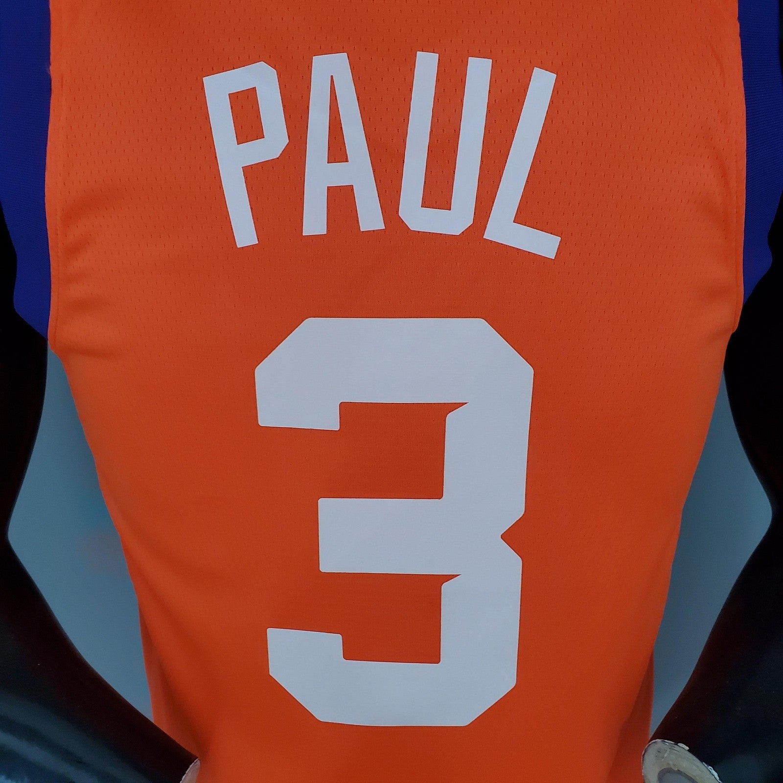 2021 Paul#3 Suns Jordan Theme Orange Nba Jersey