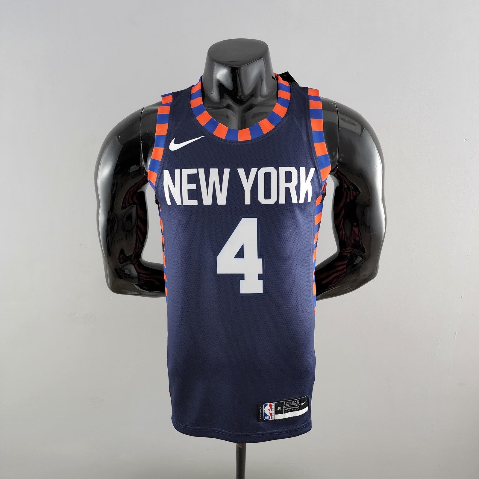 New York Knicks Rose #4 Striped Nba Jersey