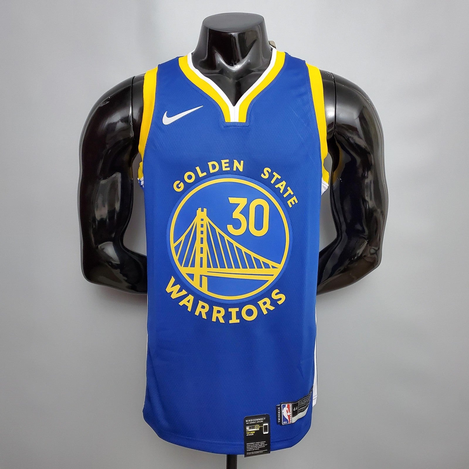 Curry #30 Golden State Warriors Blue Nba Jersey Nike Connect Recognition