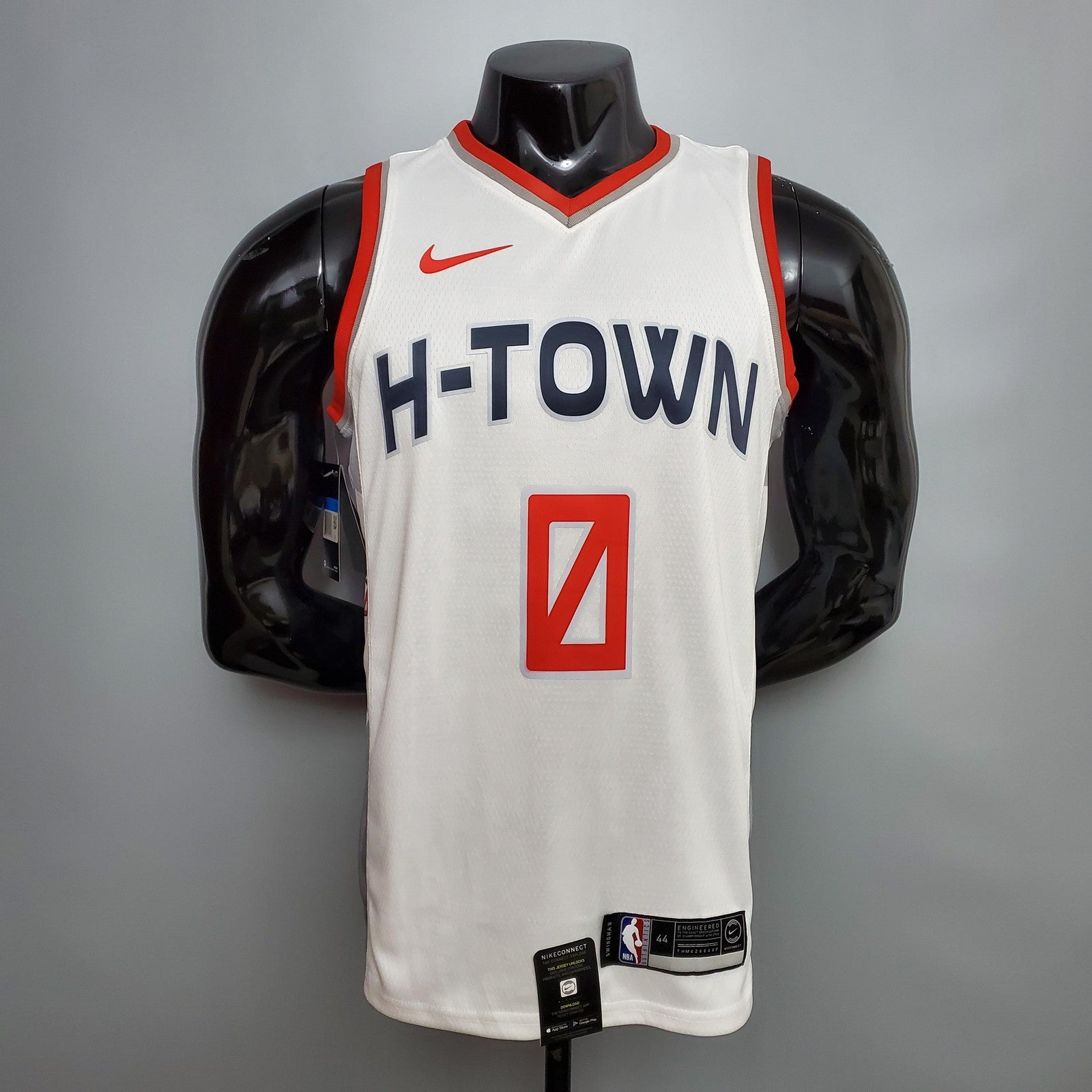 Westbrook#0 Rockets City Edition White Nba Jersey Nike Connect Recognition