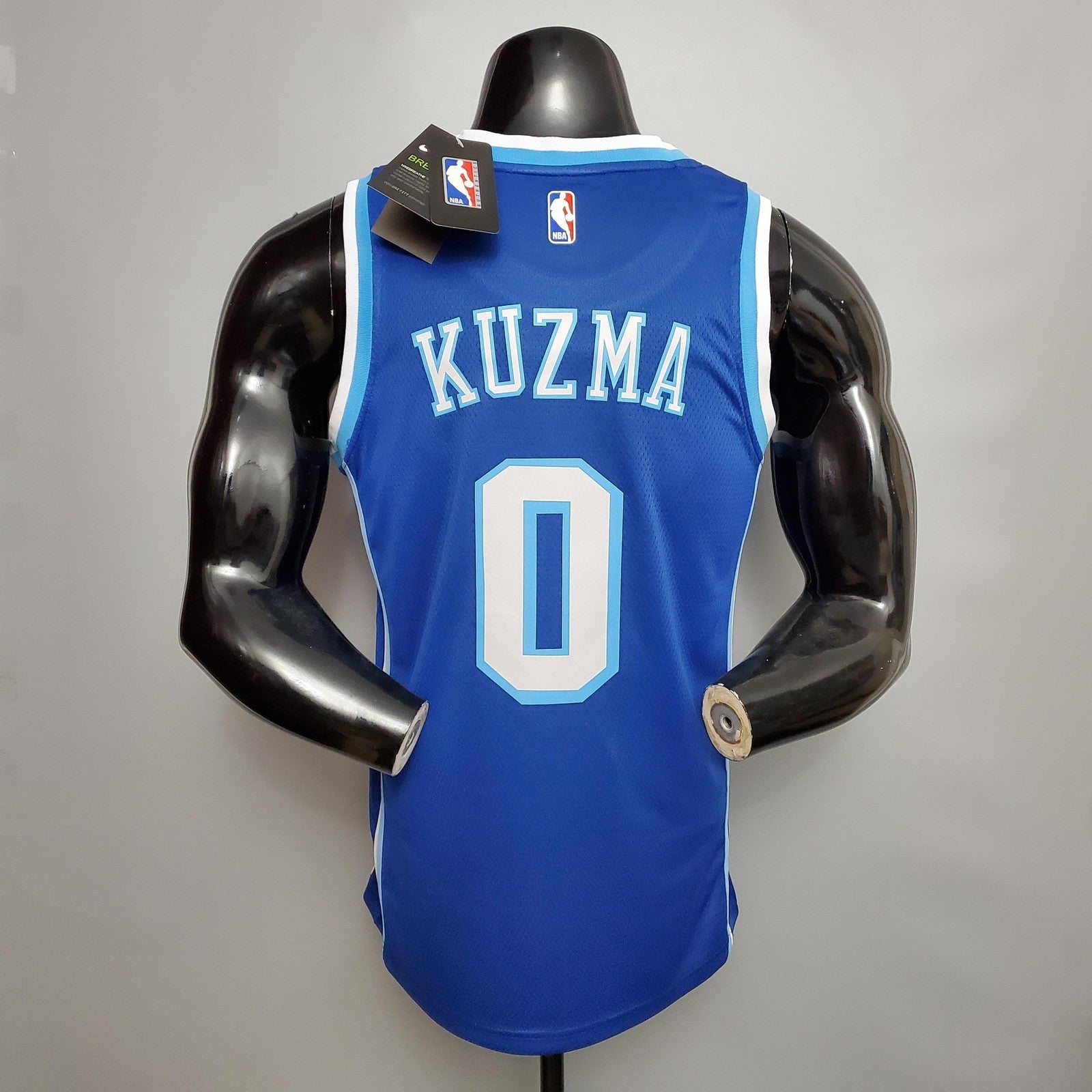New Kuzma #0 Lakers Blue Nba Jersey Nike Connect Recognition