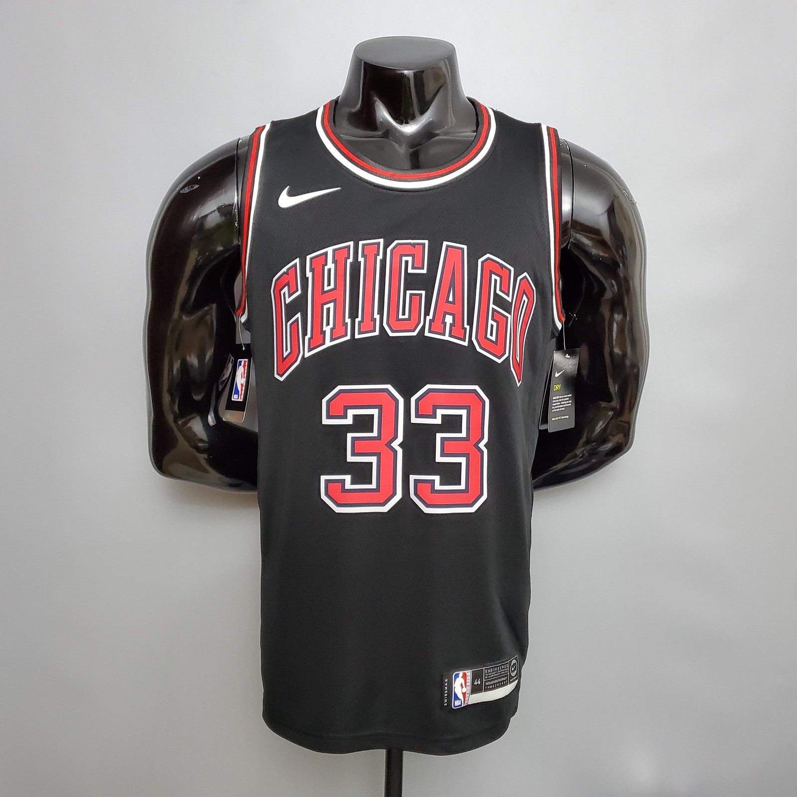 Pippen#33 Chicago Bulls Black Nba Jersey Nike Connect Recognition