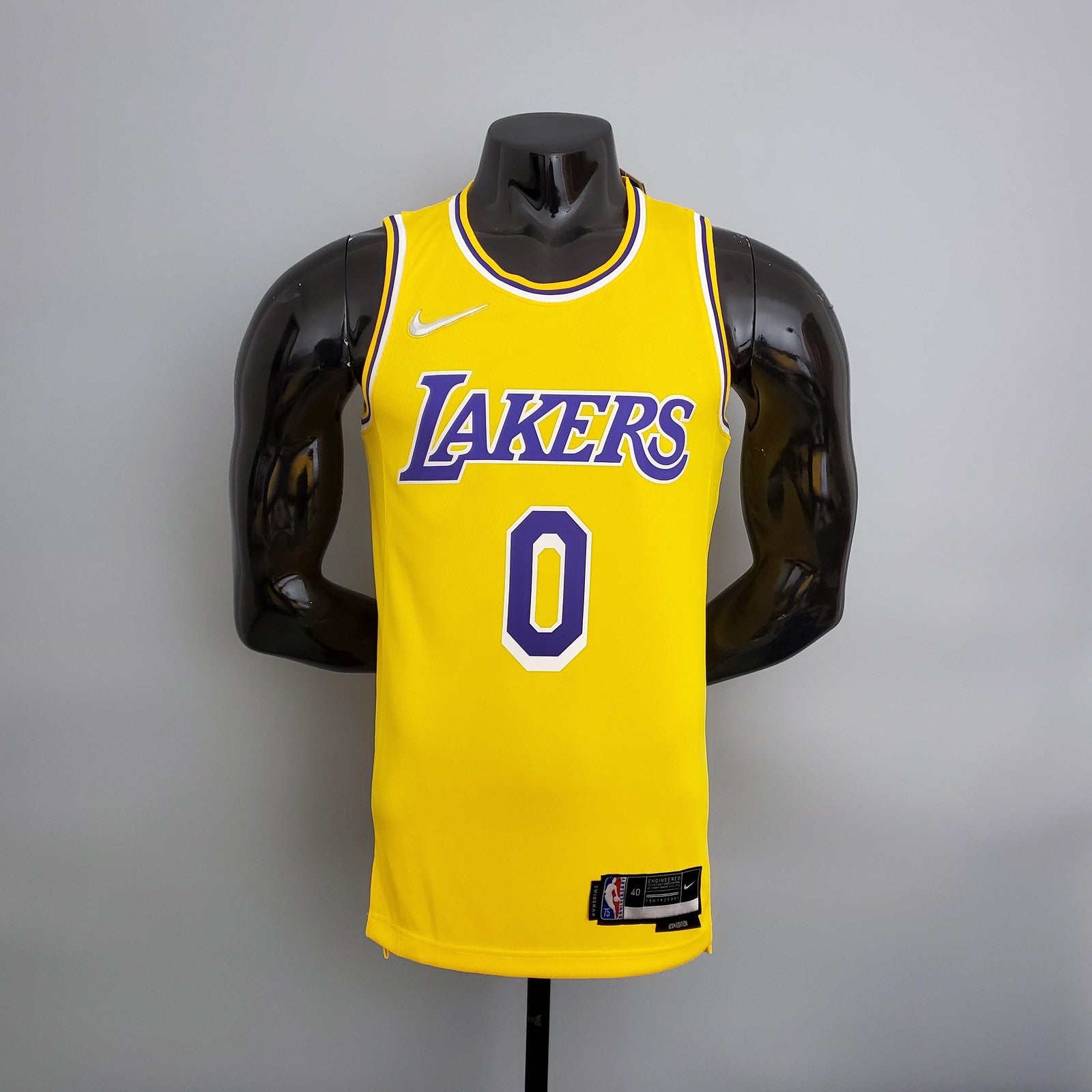 75th Anniversary Lakers Yellow Nba Jersey