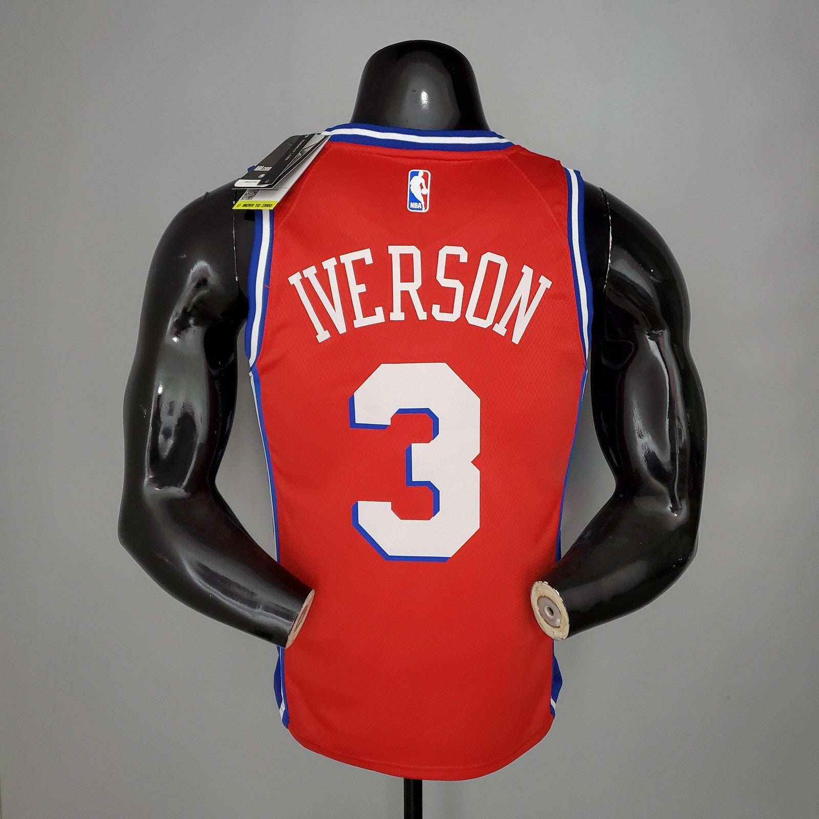 2021 Iverson#3 76ers Jordan Themed Red Nba Jersey