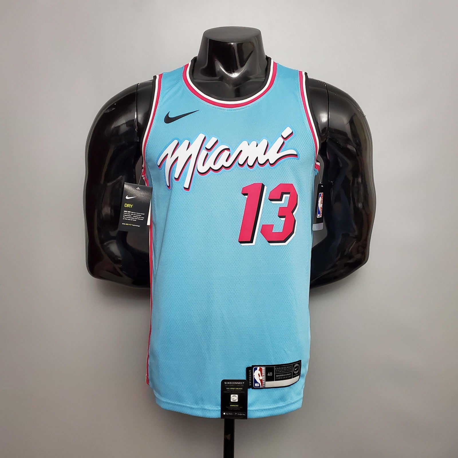 Adebayo#13 Miami Heat V Neck Blue Nba Jersey Nike Connect Recognition