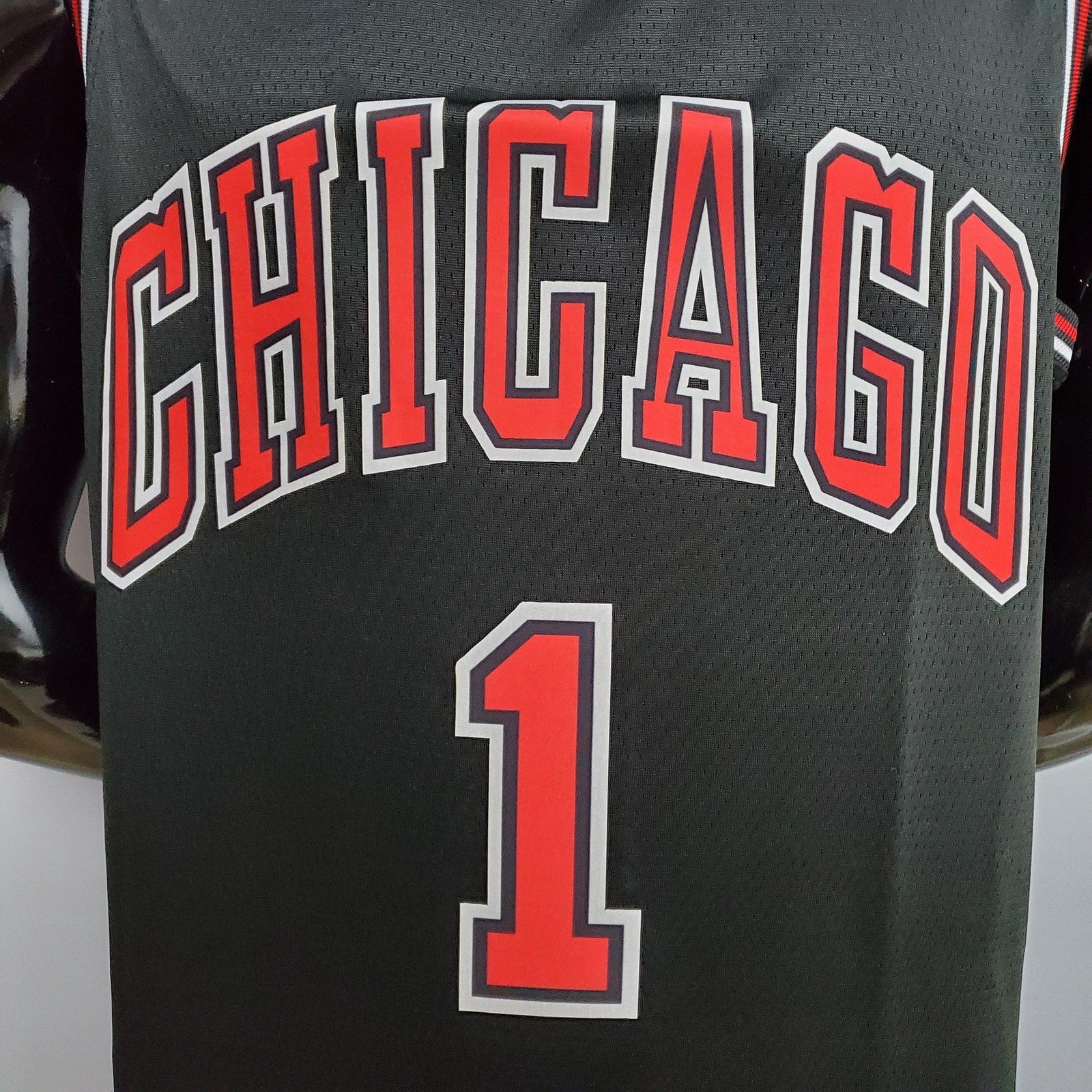 Rose #1 Chicago Bulls Black Nba Jersey Nike Connect Recognition