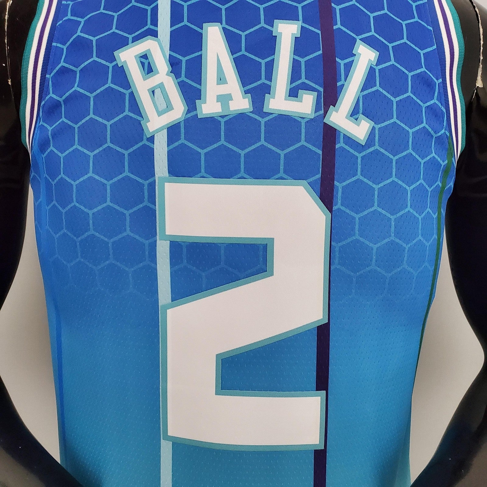 2022 Ball#2 Hornets City Edition Blue Nba Jersey