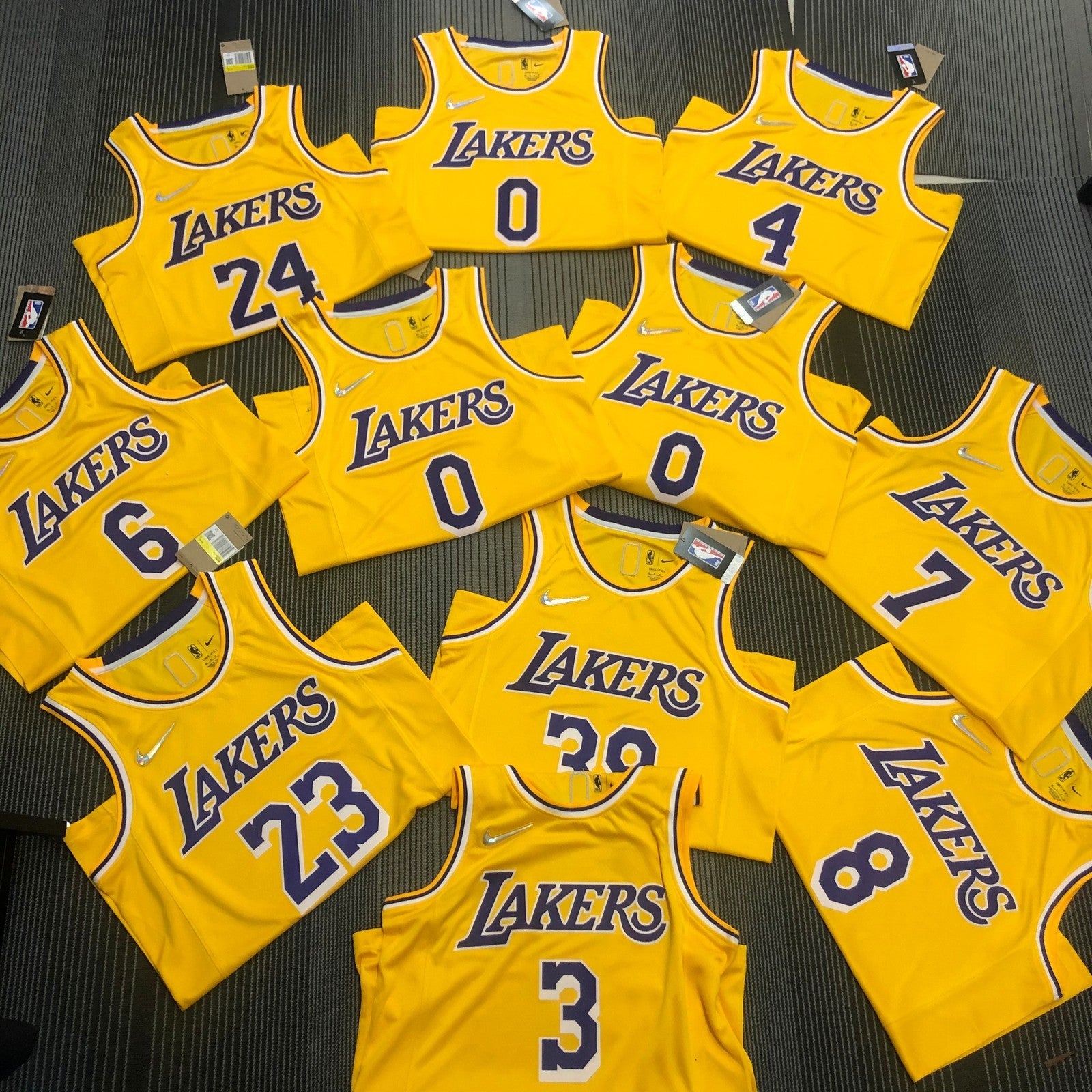 75th Anniversary Lakers Yellow Nba Jersey