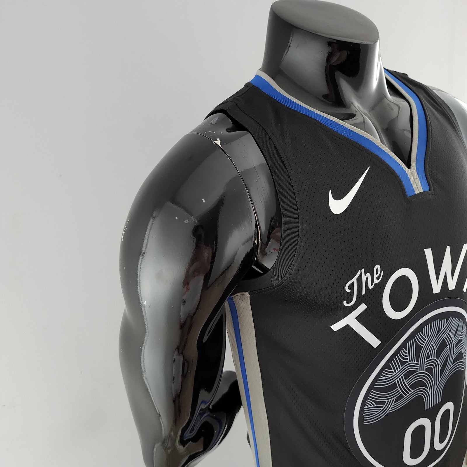 2020 Kuminga#00 Warriors City Edition Black and Grey Nba Jersey