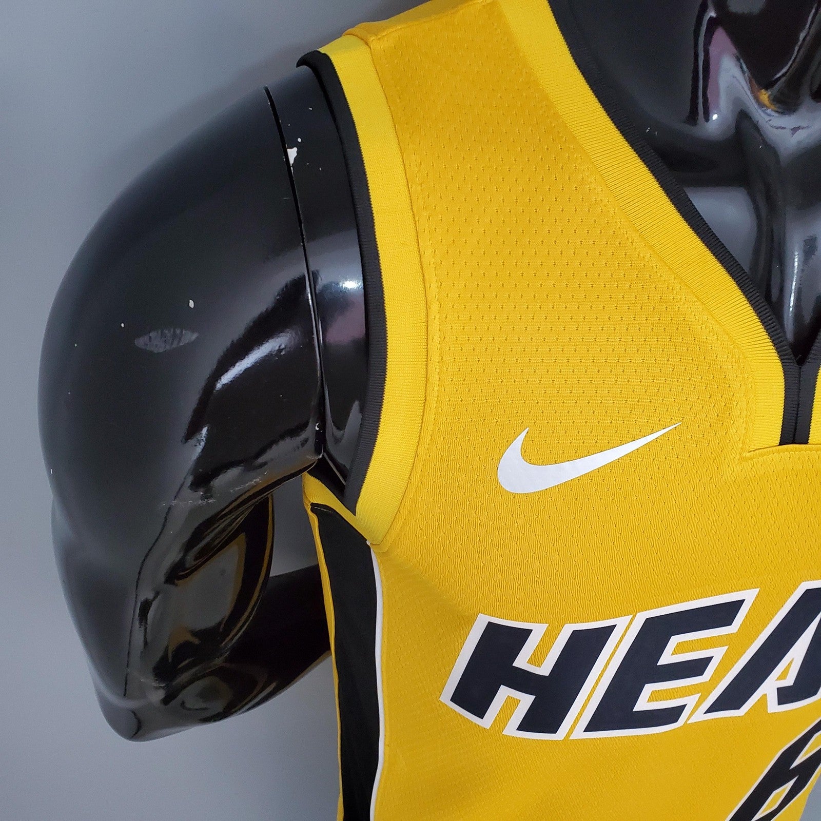 2021 James#6 Heat Bonus Edition Yellow Nba Jersey