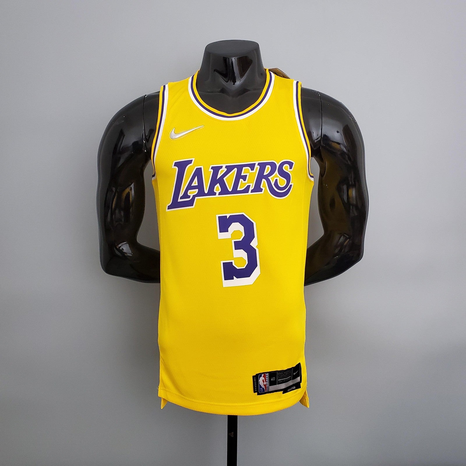 75th Anniversary Lakers Yellow Nba Jersey