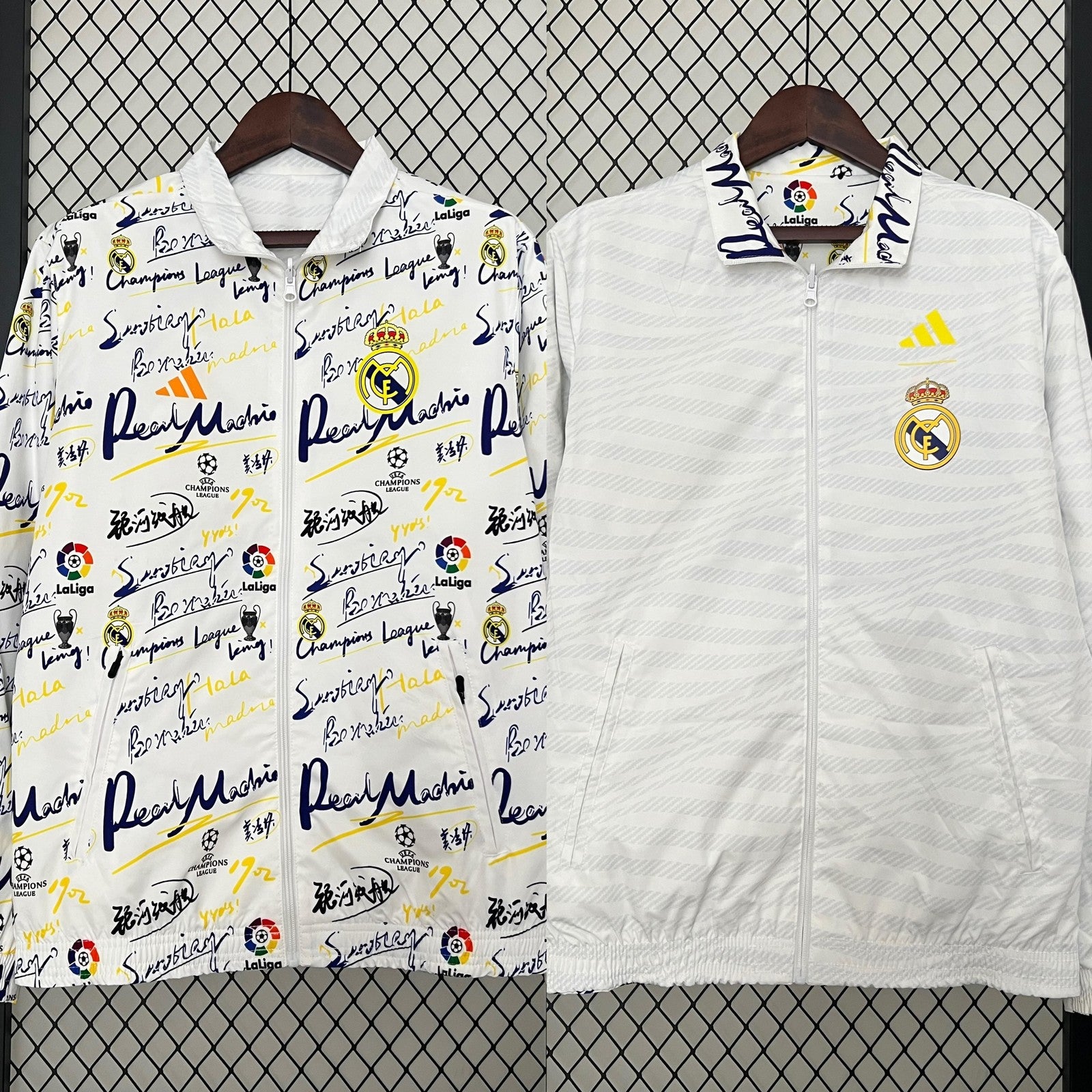 24 25 Real Madrid Trench Coat Reversible 4