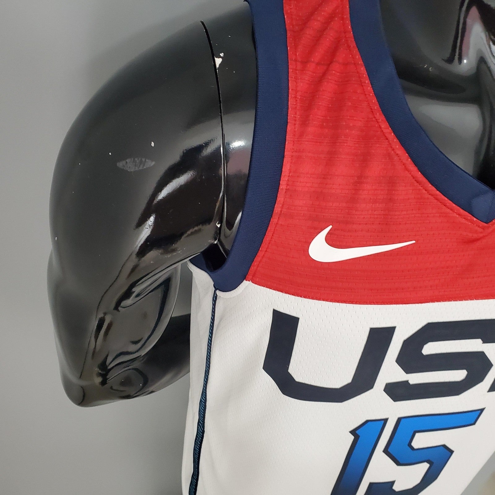 2021 Olympics Booker#15 Usa Team Usa White Red Nba Jersey