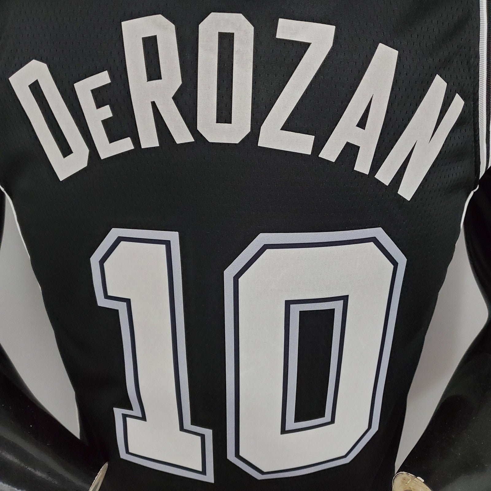 Derozan#10 Spurs Spurs Black Nba Jersey