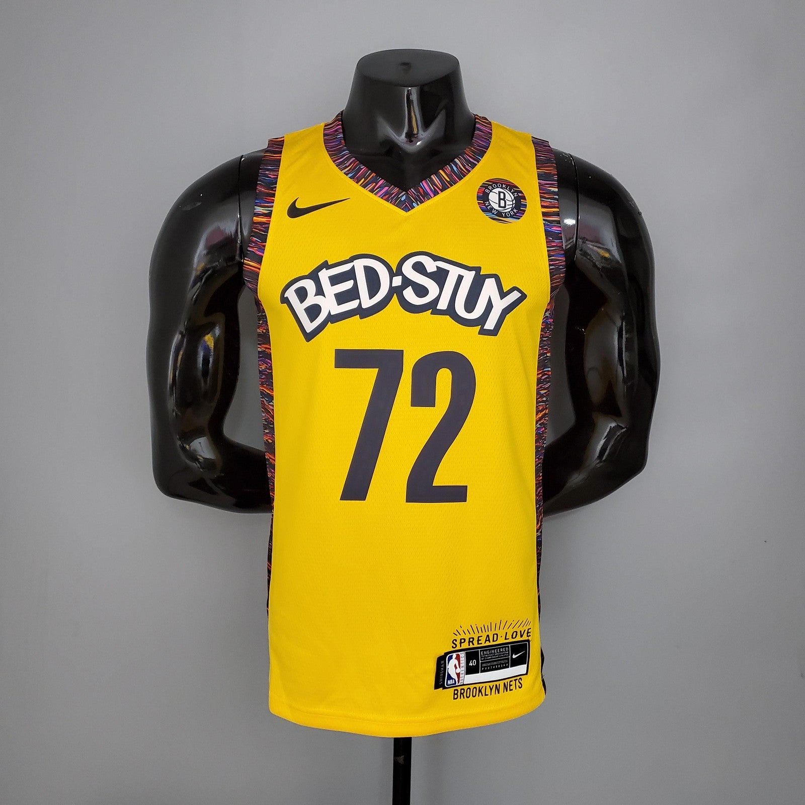 Biggie#72 Brooklyn Nets Commemorative Edition Yellow Nba Jersey