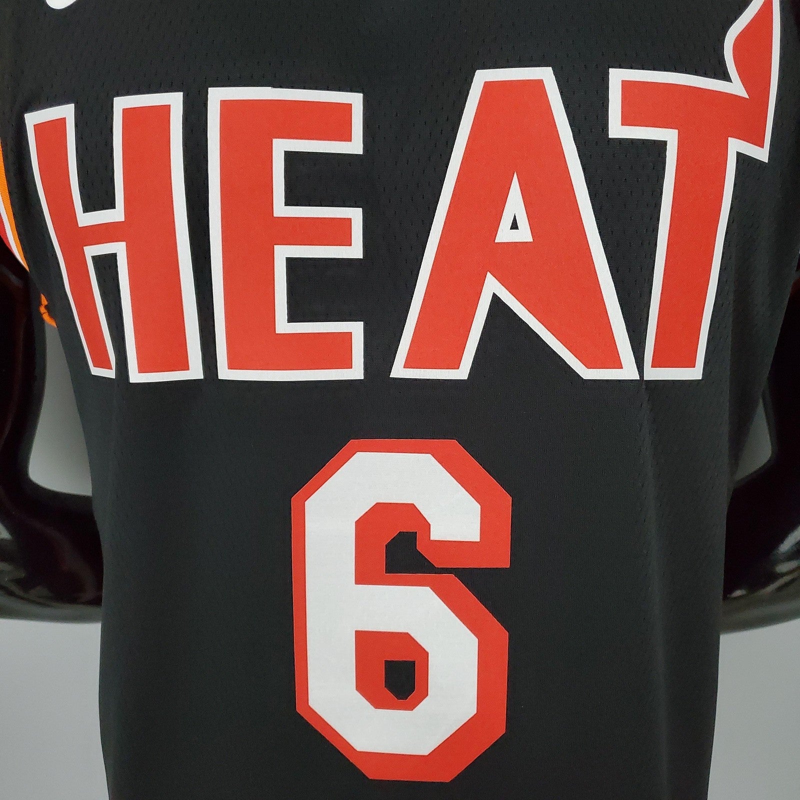 2018 James#6 Heat Retro Night Black Nba Jersey