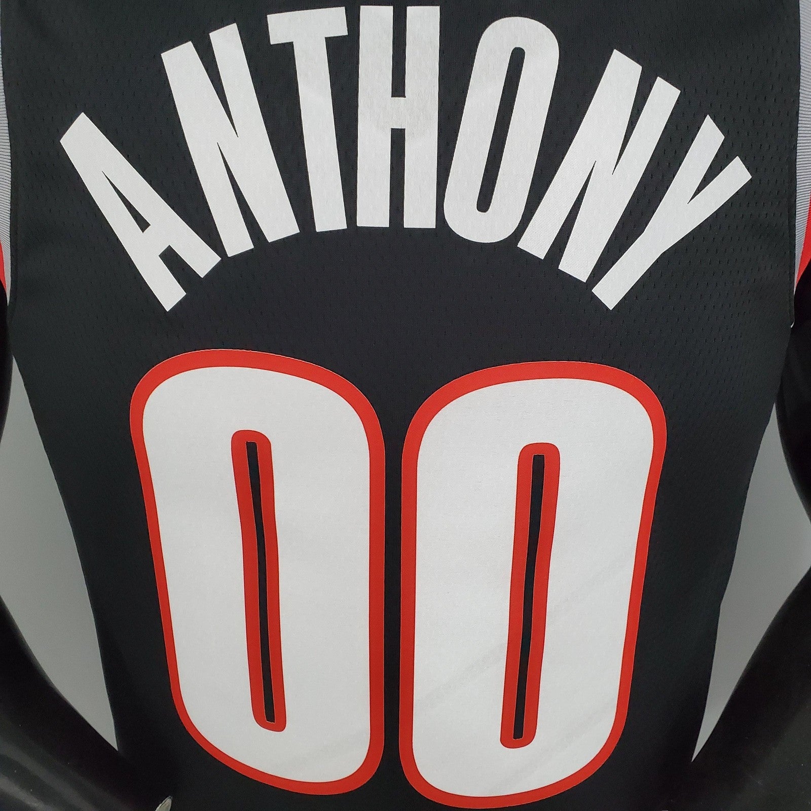 2021 Anthony#00 Trail Blazers Home Black Nba Jersey