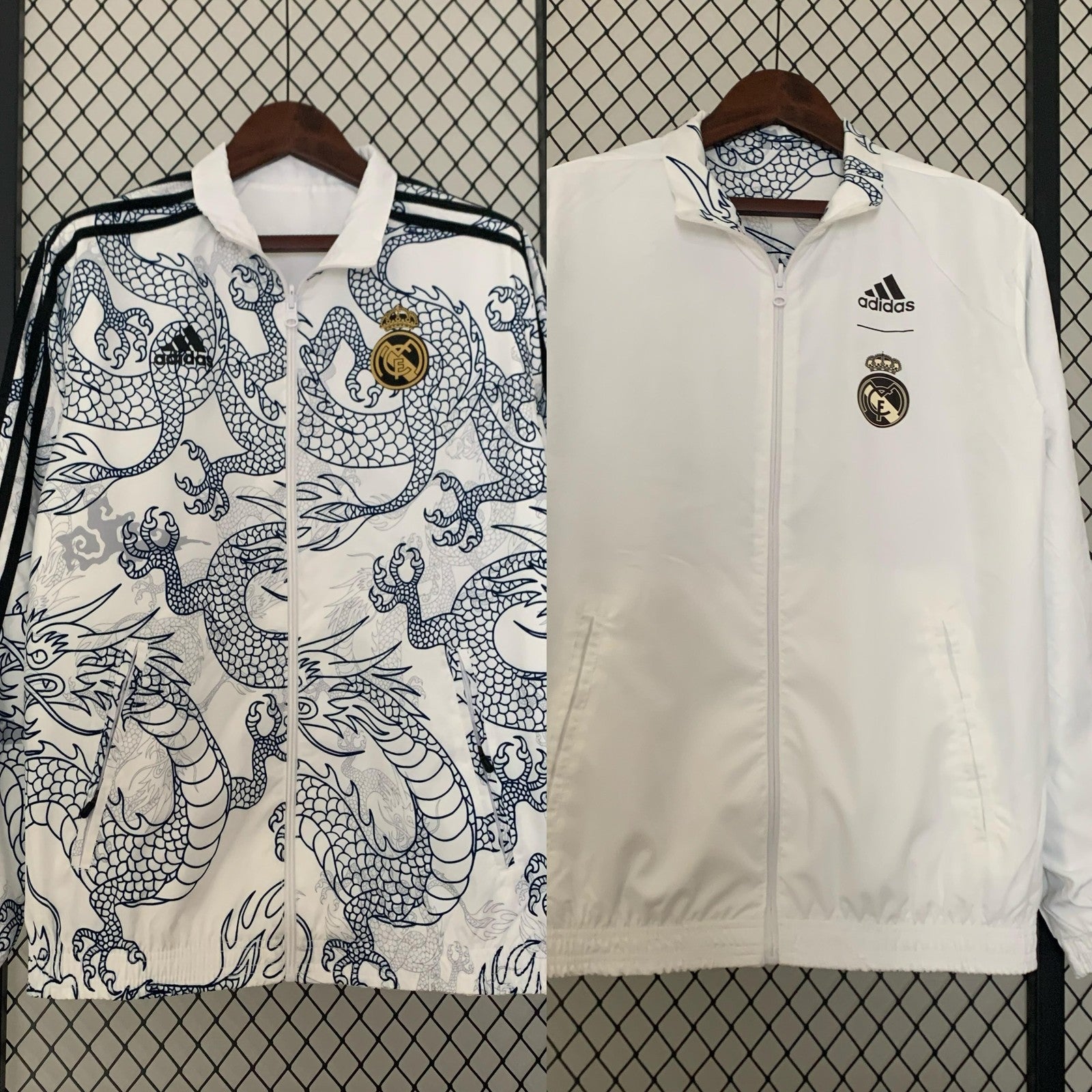 23 24 Real Madrid Trench Coat Reversible 3