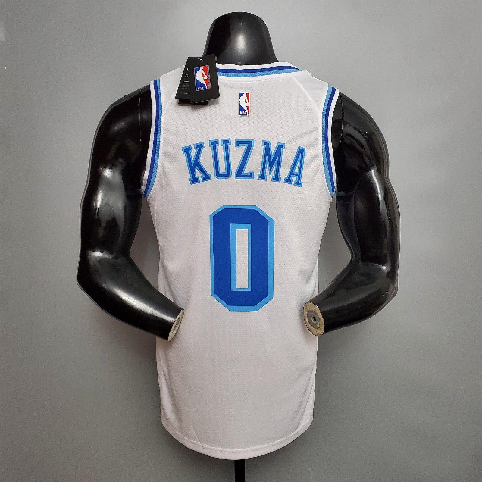 New Kuzma #0 Los Angeles Lakers White Nba Jersey Nike Connect Recognition