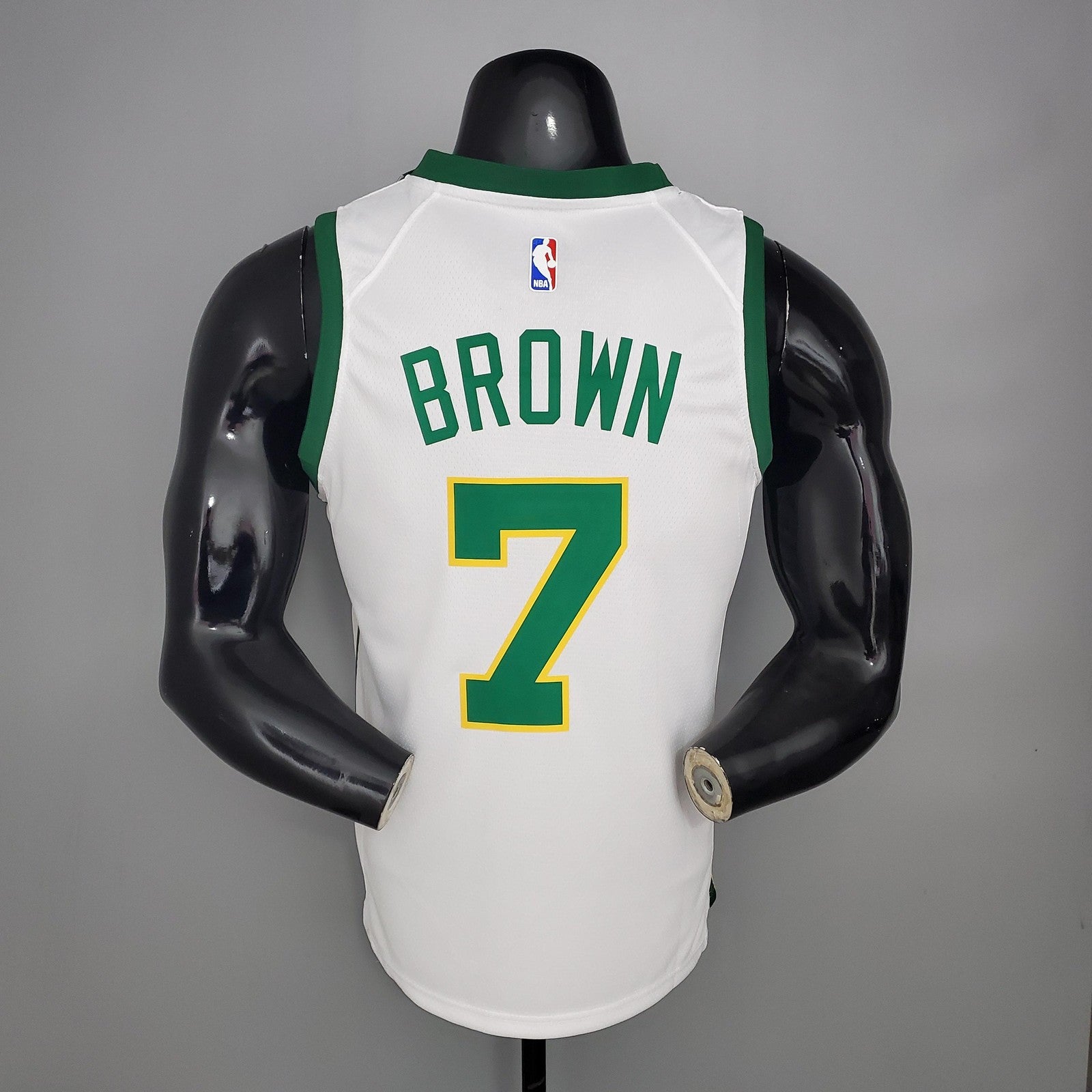 Brown#7 Celtics White Platinum Limited Nba Jersey