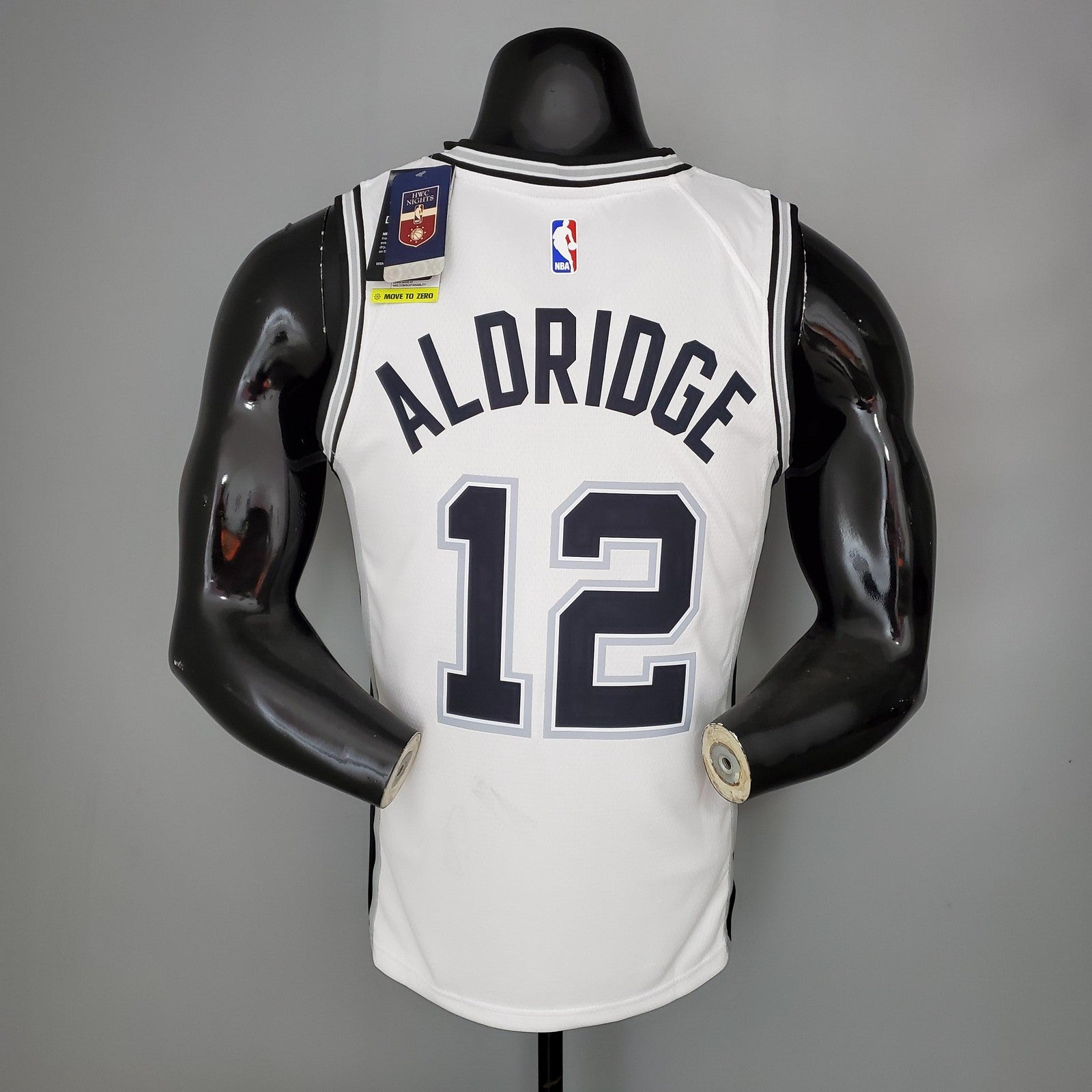 Aldridge#12 Spurs White Nba Jersey