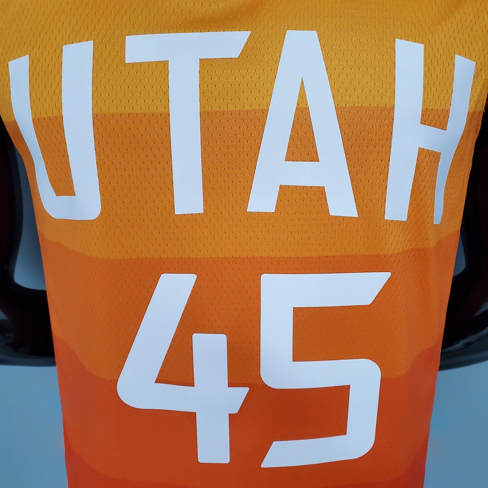 2019 Mitchell#45 Season Jazz Rainbow Gradient Orange Nba Jersey