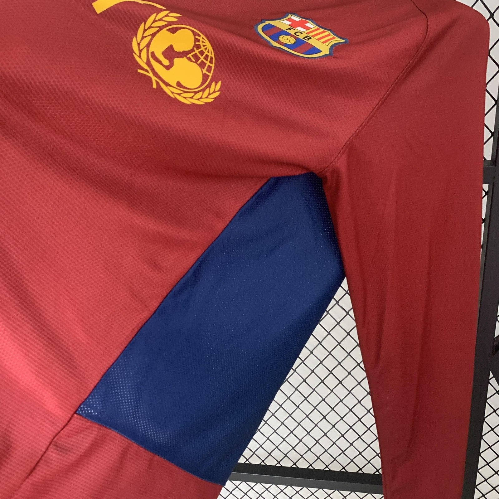 Retro Long Sleeves Barcelona Champions League Home