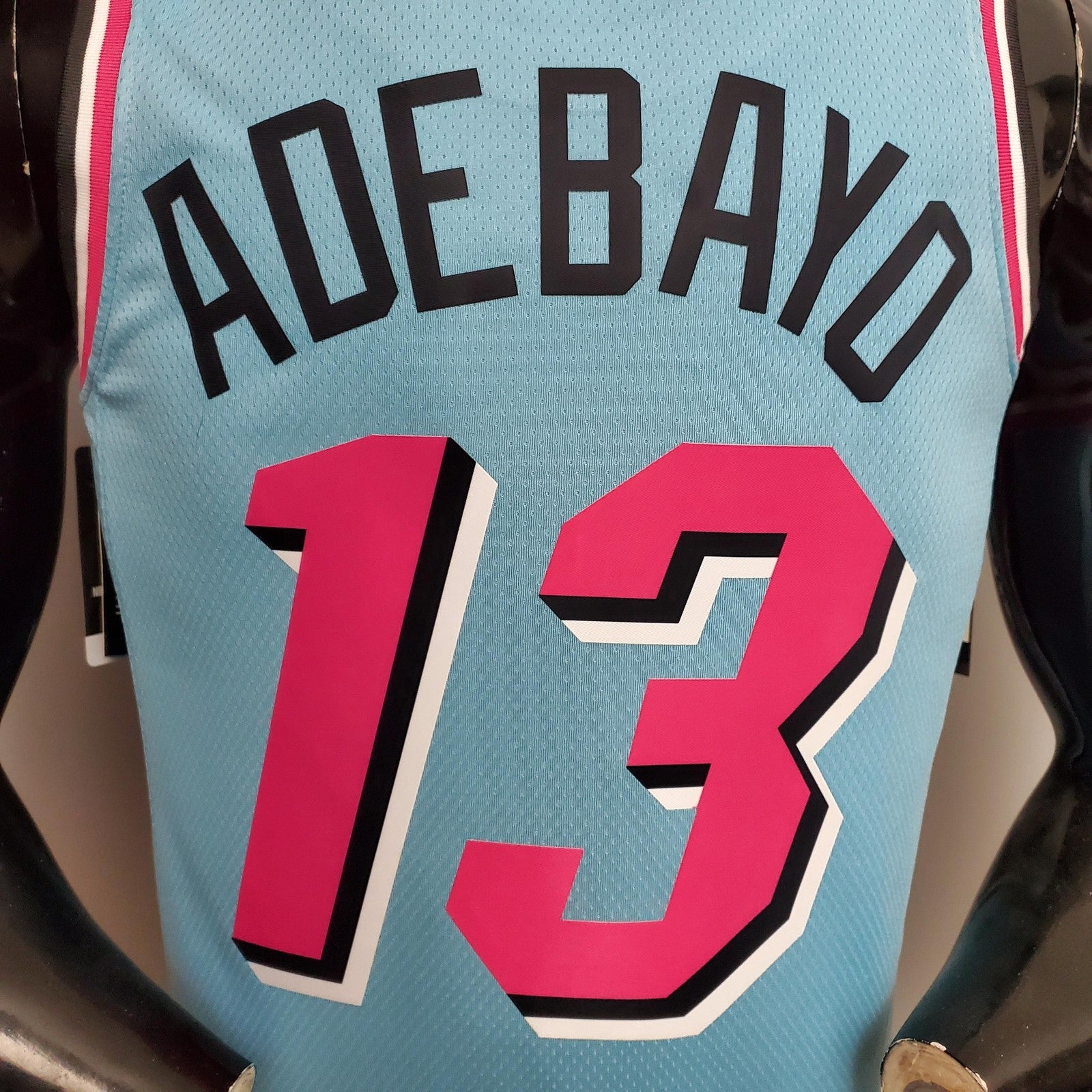 Adebayo#13 Miami Heat V Neck Blue Nba Jersey Nike Connect Recognition