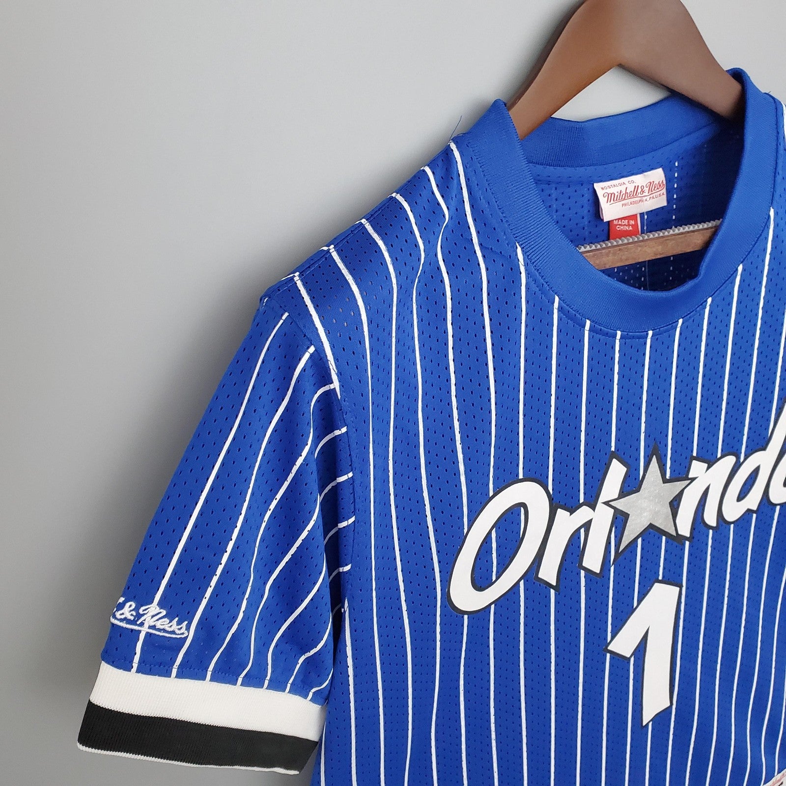 Mitchellness Magic Blue No 1 Penny Hardaway Retro Mesh Short Sleeve