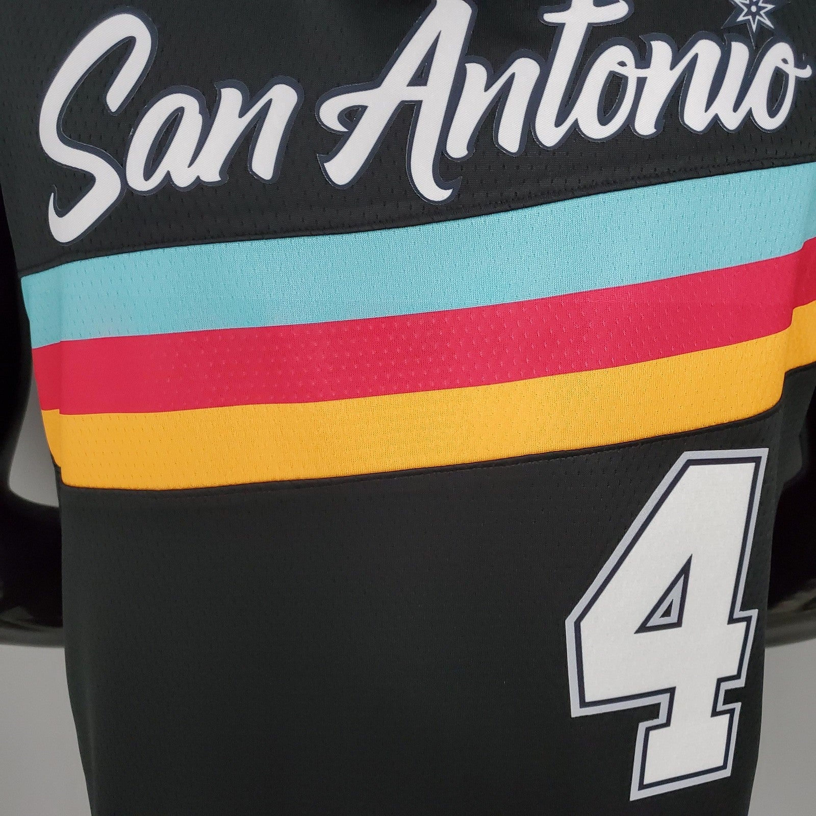 New White#4 Season Spurs City Edition Black Nba Jersey
