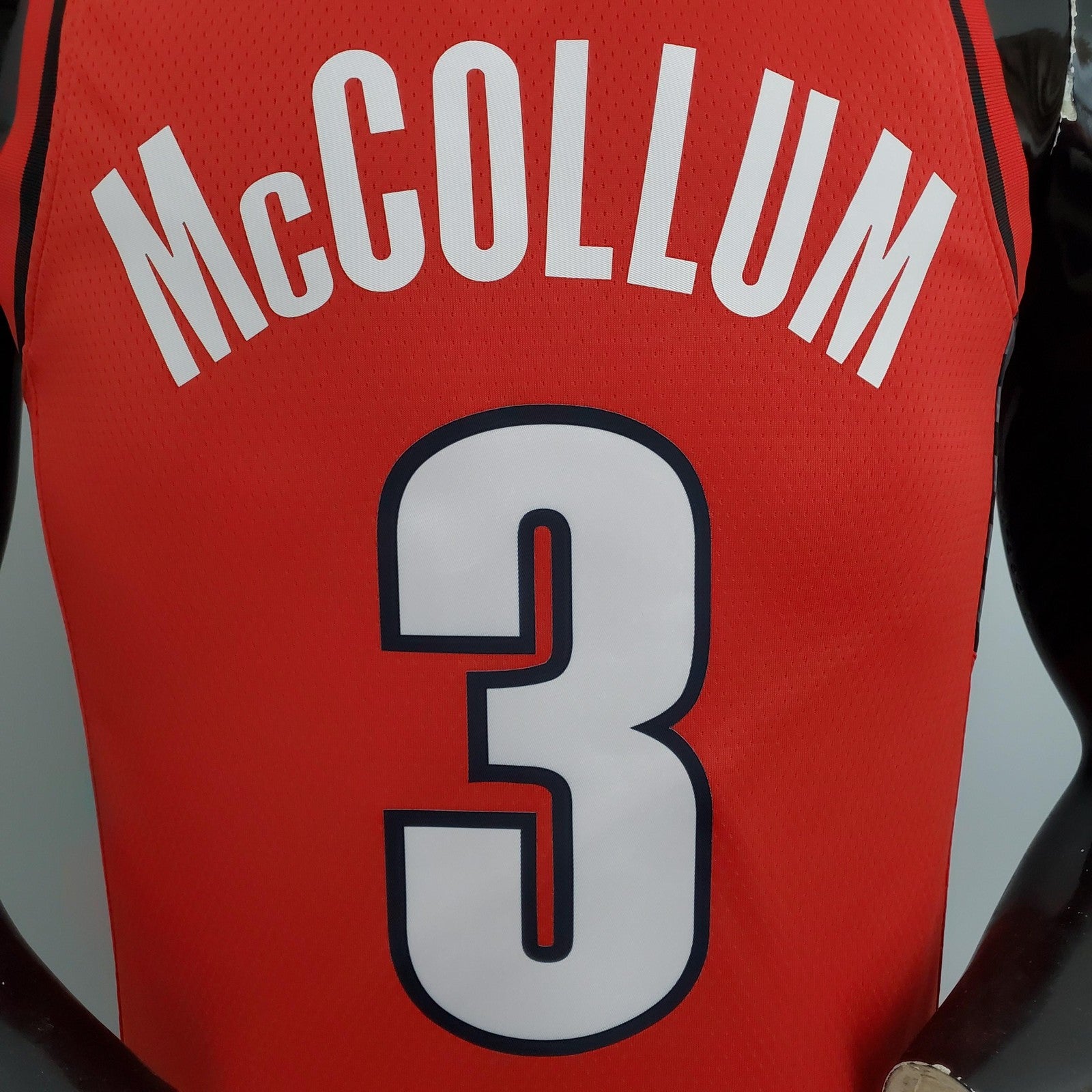 Trail Blazers Mccollum #3 (jordan Model) Red Nba Jersey