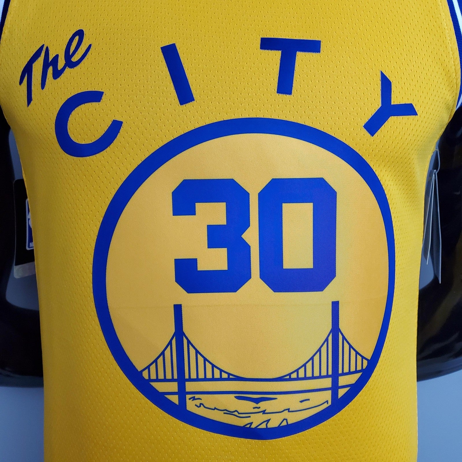 Tram Version Curry#30 Golden State Warriors Yellow Nba Jersey