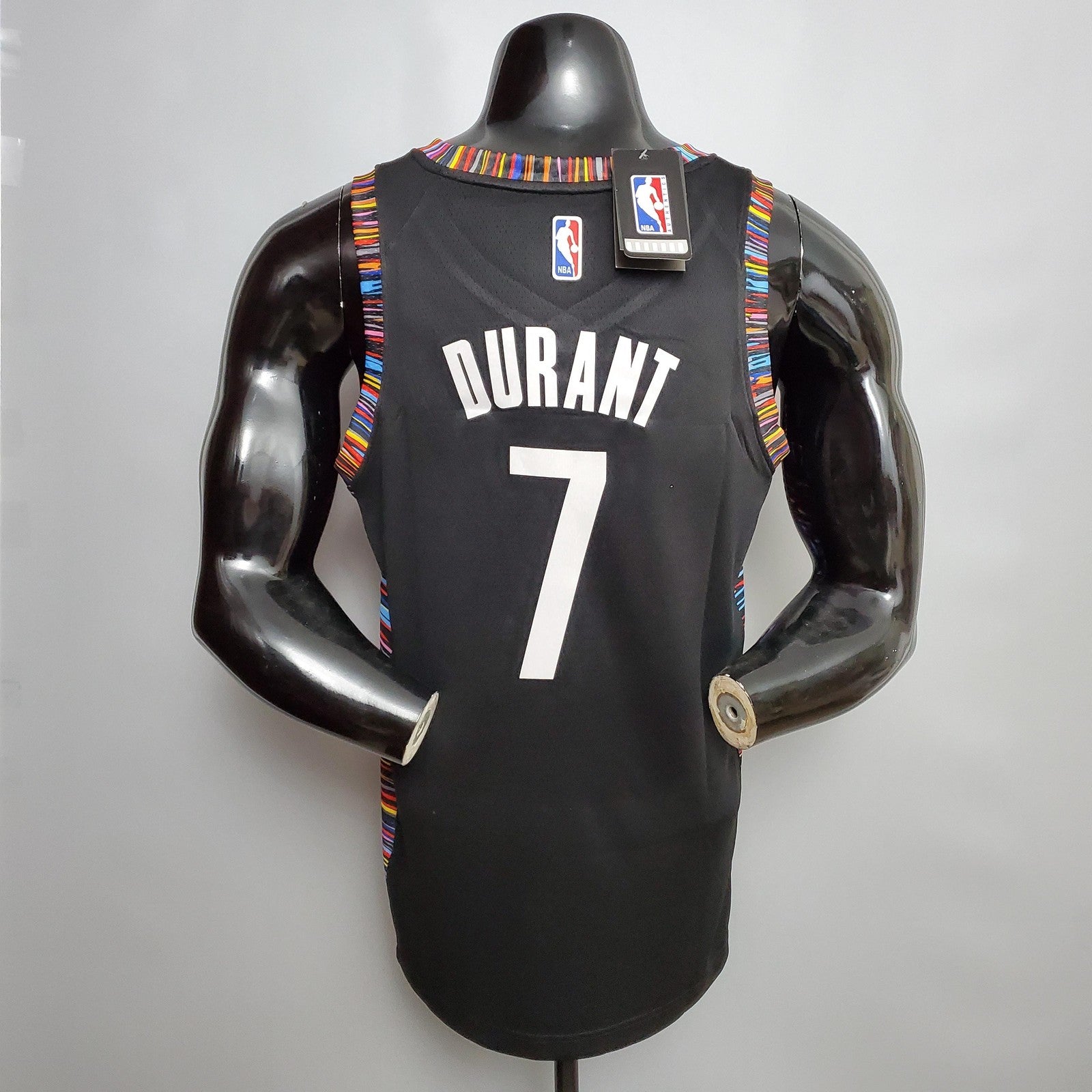 Durant #7 Brooklyn Nets City Version Black Nba Jersey Nike Connect Recognition