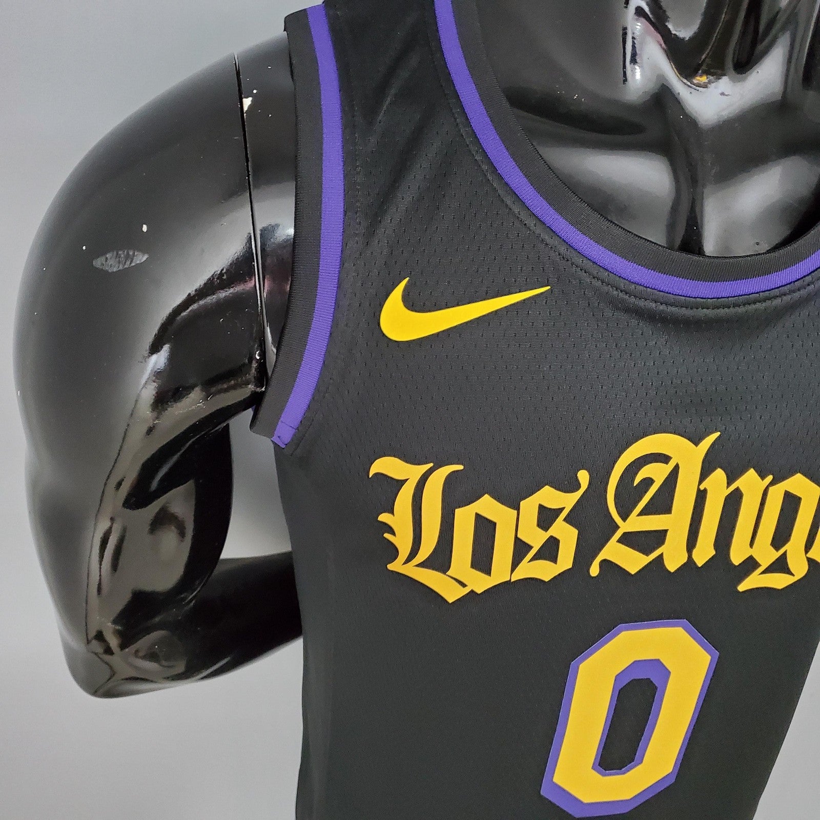 2021 Young#0 Los Angeles Lakers Black Latin Black Nba Jersey