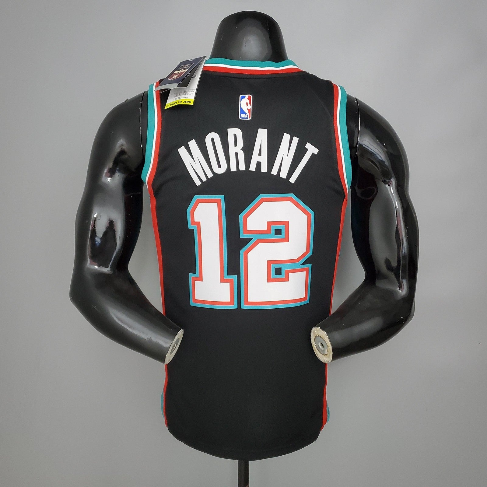 Morant#12 Grizzlies Retro Black Nba Jersey