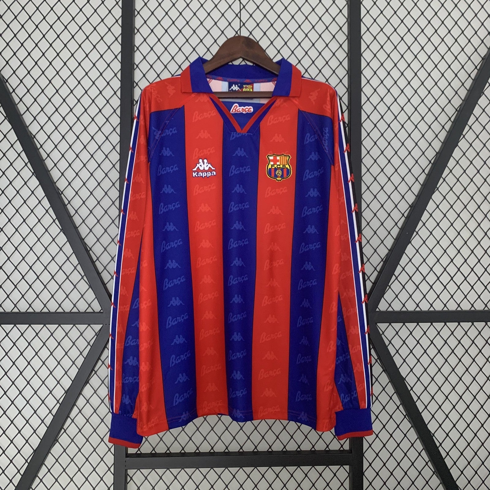 Retro Long Sleeve Barcelona 96 97 Home