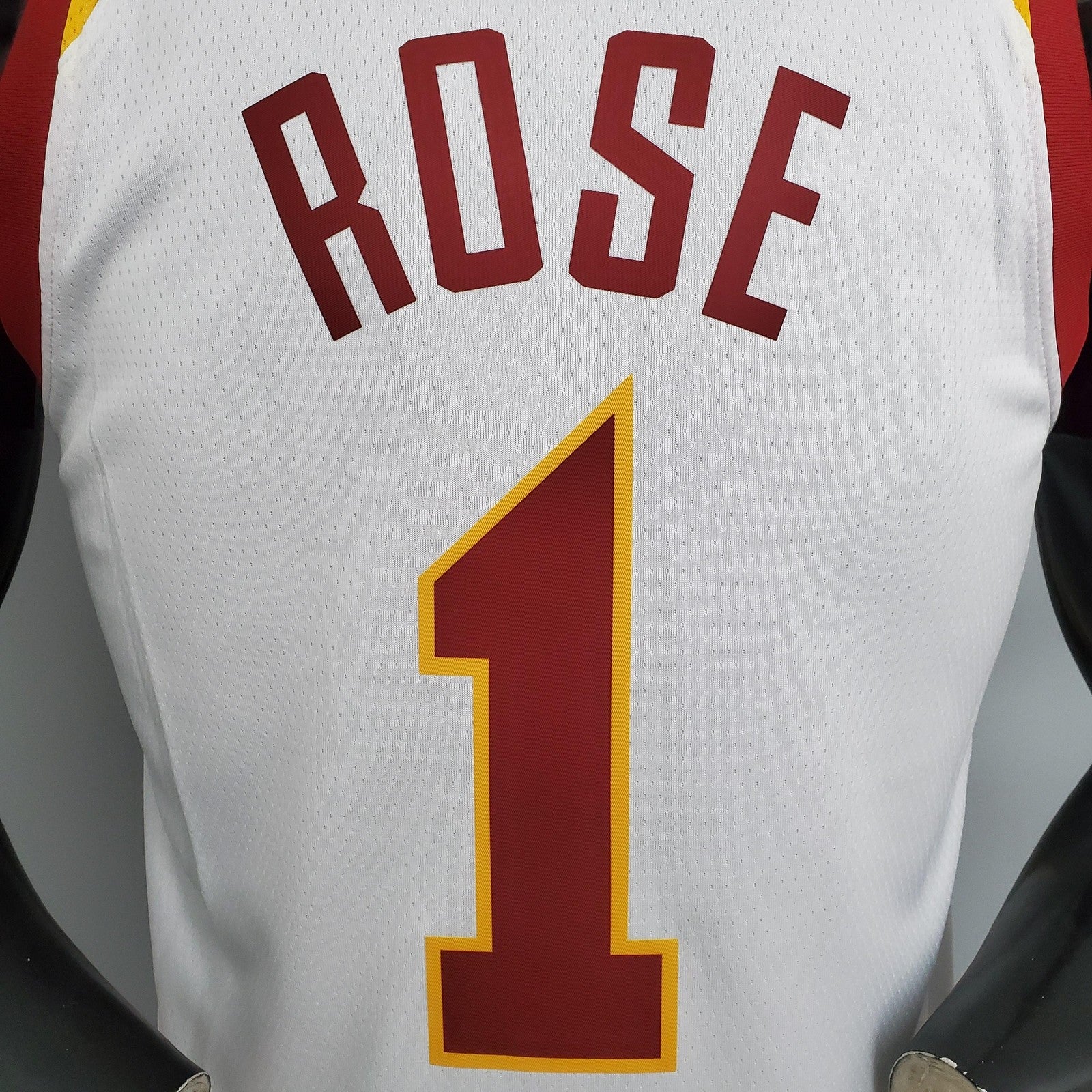 Cavaliers Rose #1 White Nba Jersey