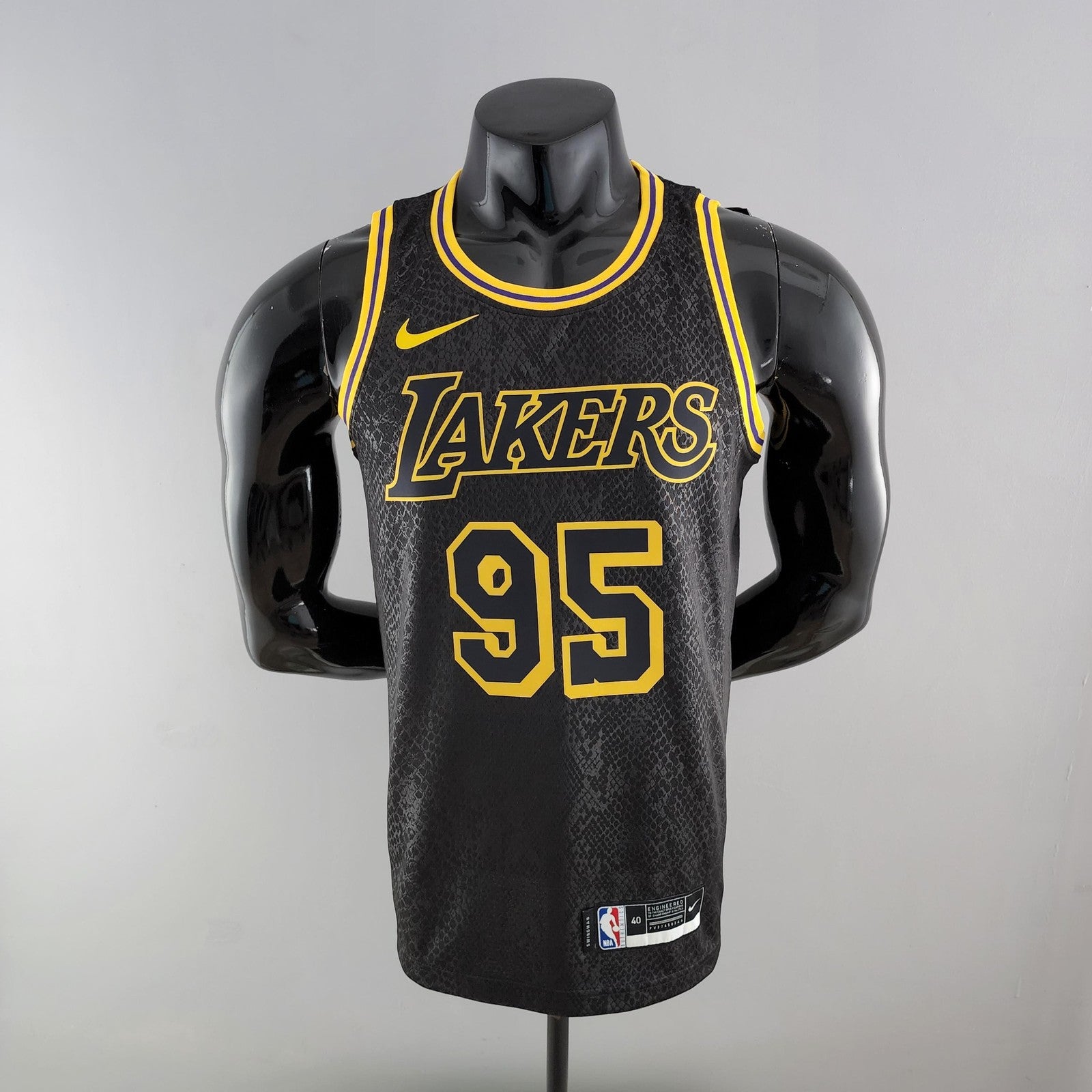 Toscano#95 Los Angeles Lakers Black Nba Jersey