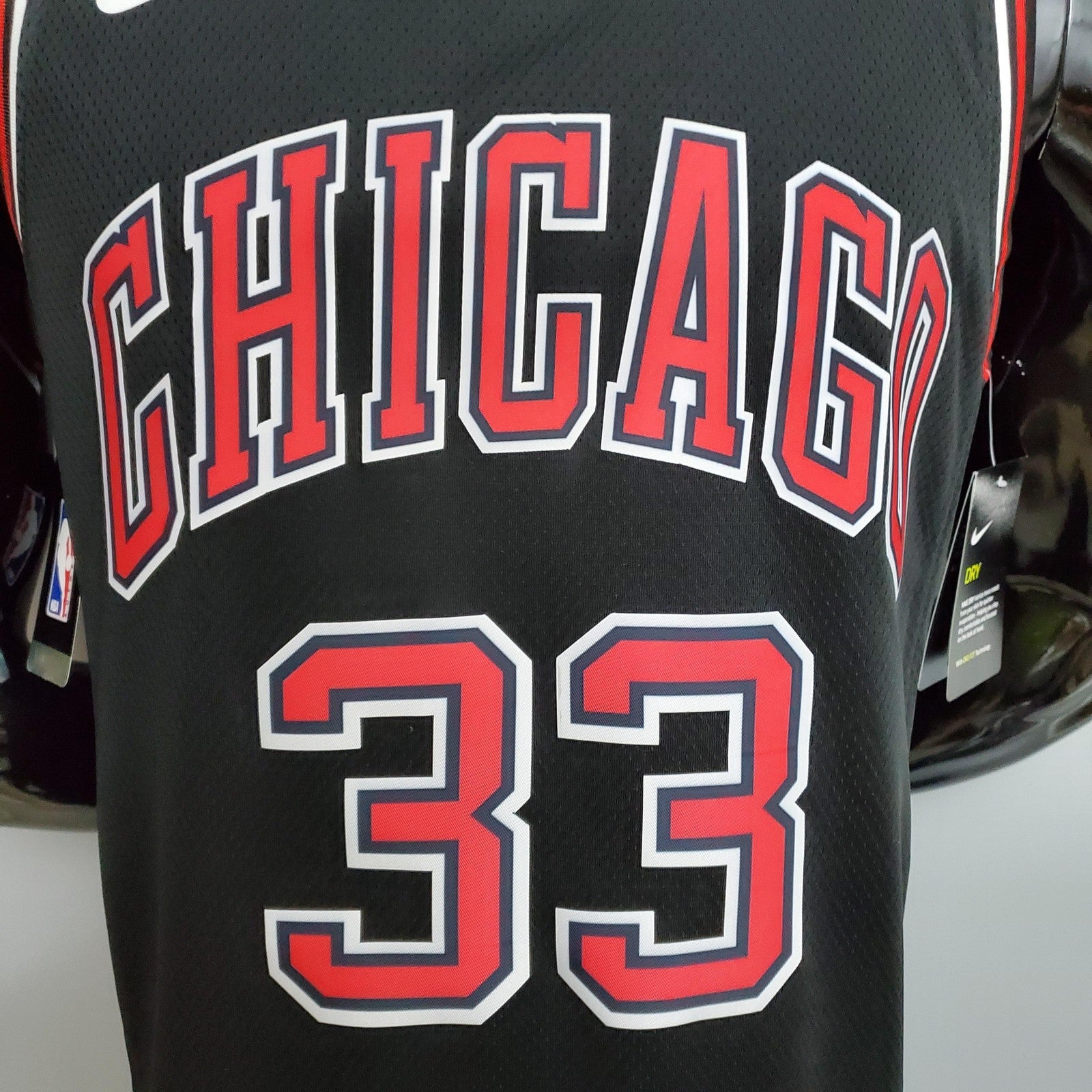 Pippen#33 Chicago Bulls Black Nba Jersey Nike Connect Recognition