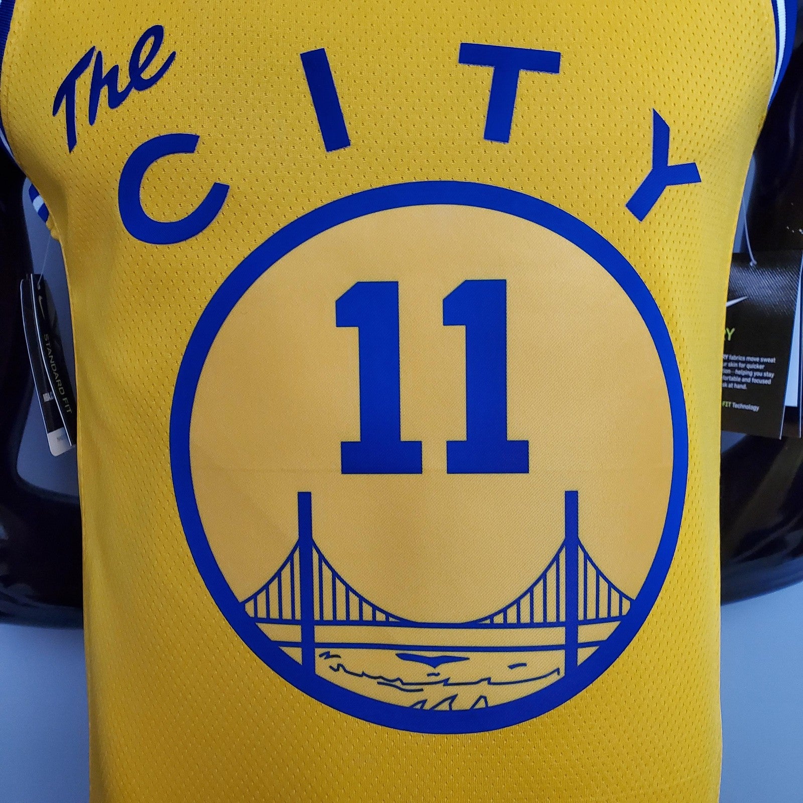 Tram Version Thompson#11 Golden State Warriors Yellow Nba Jersey