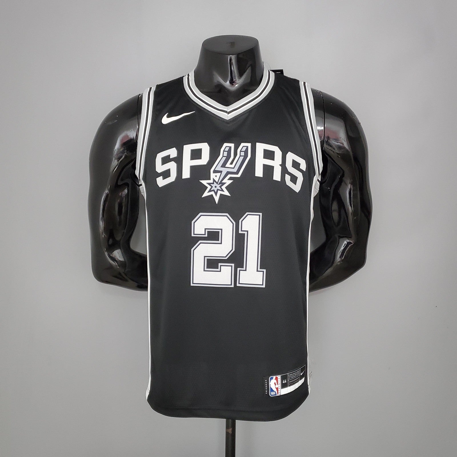 Duncan#21 Spurs Black Nba Jersey