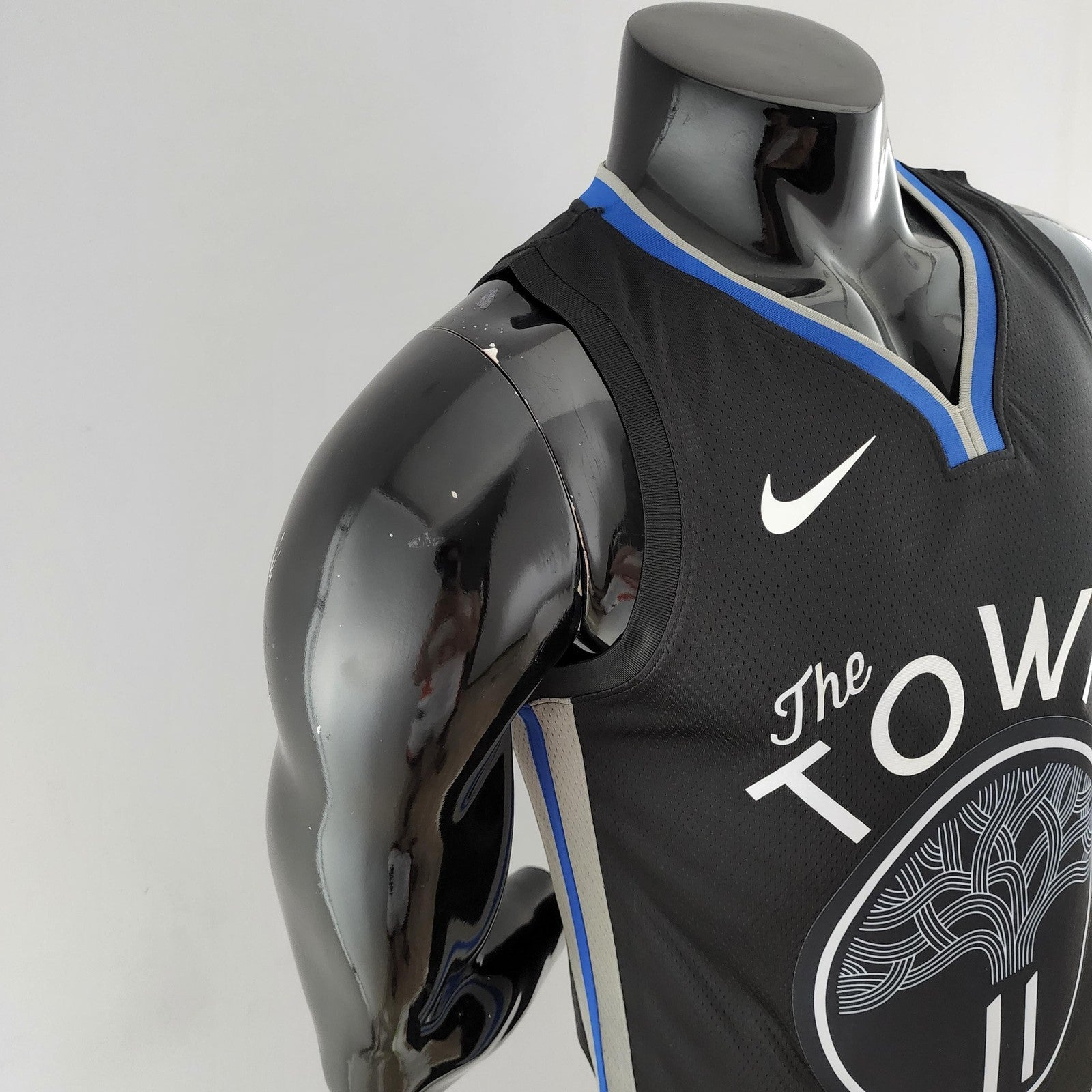 2020 Thompson #11 Warriors City Edition Black &amp; Grey Nba Jersey