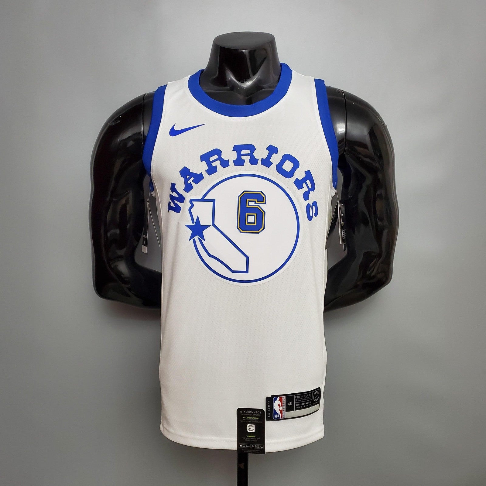 Retro Version Young#6 Golden State Warriors White Nba Jersey