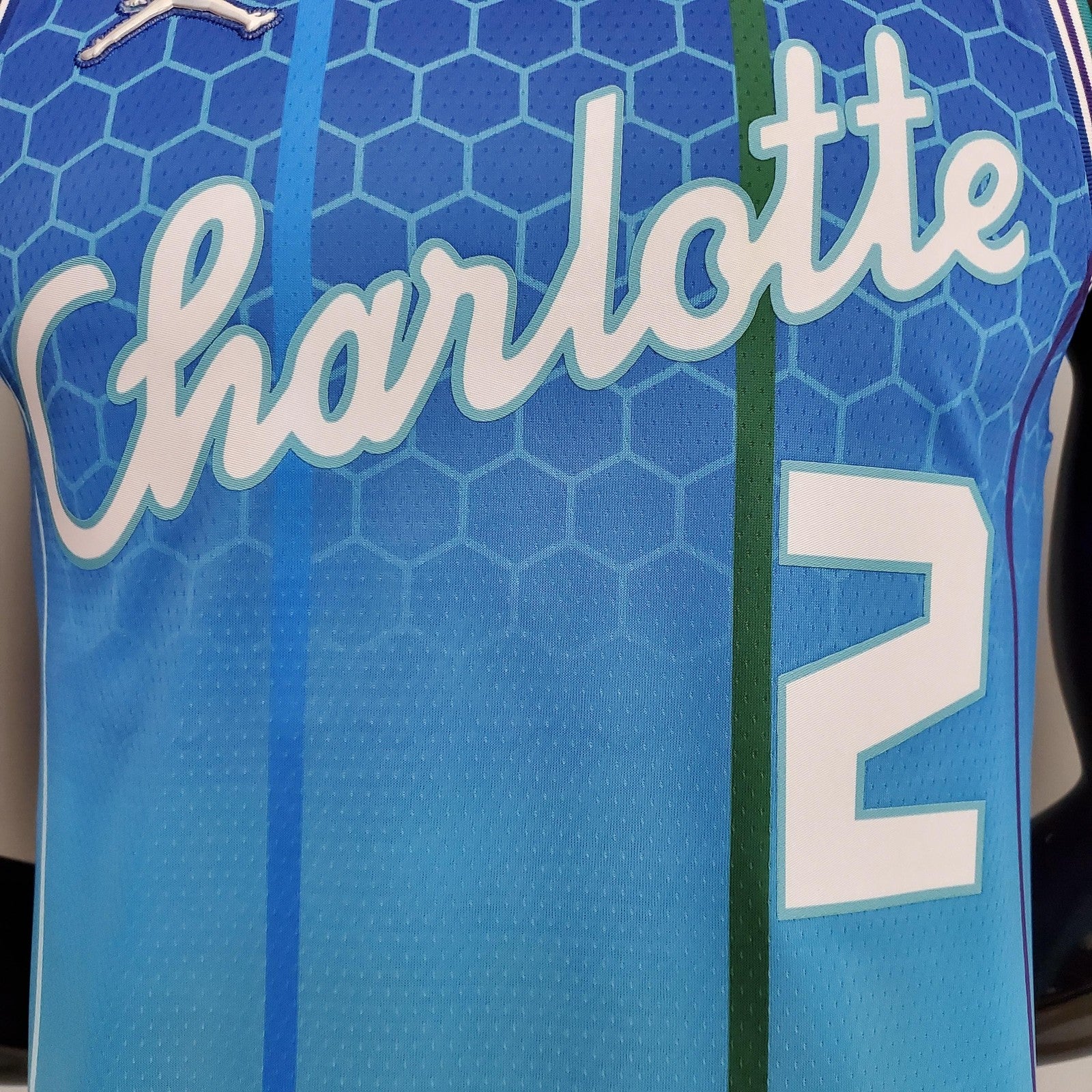 2022 Ball#2 Hornets City Edition Blue Nba Jersey